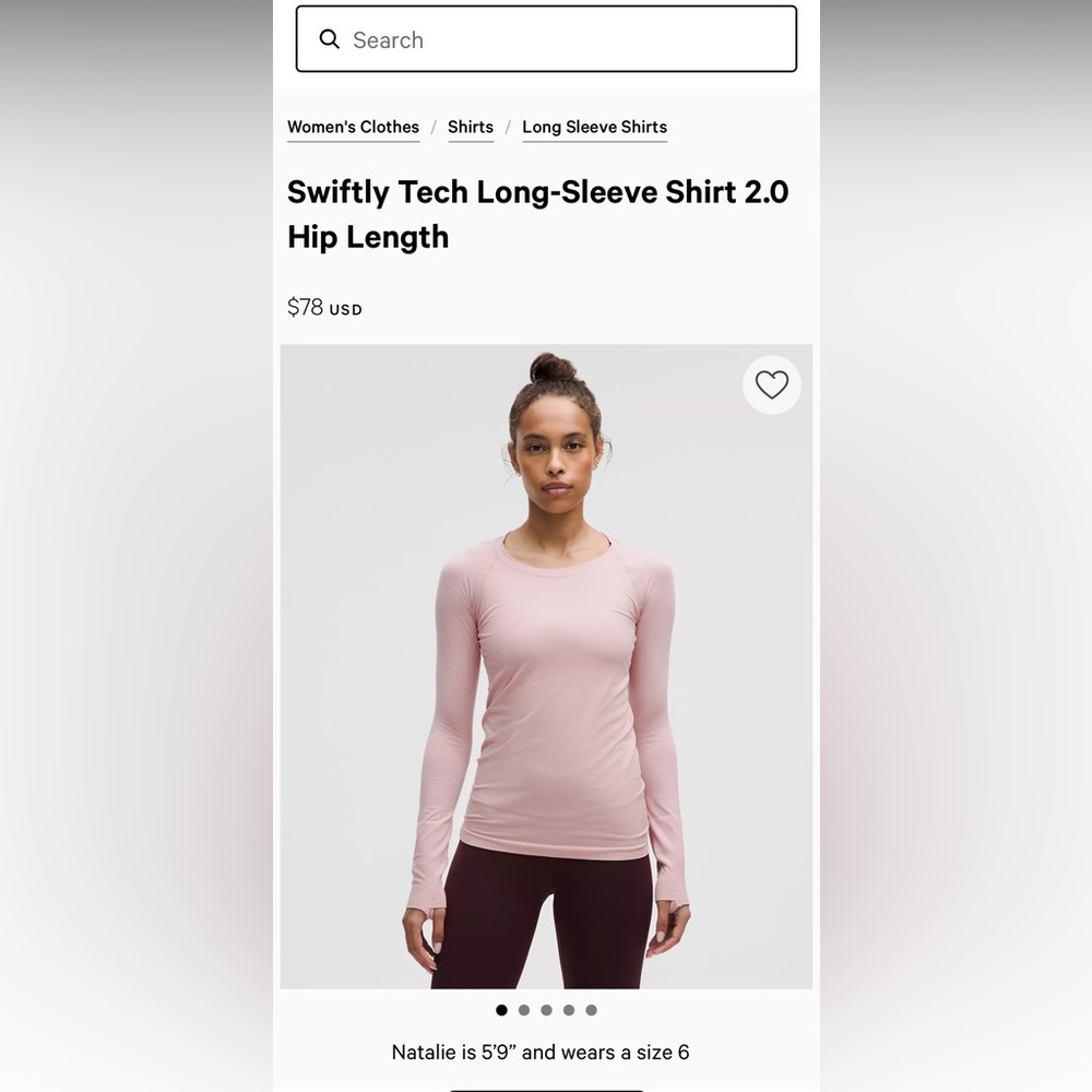 Swiftly Tech Long-Sleeve Shirt 2.0
Hip Length